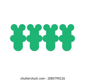 Green plant cactus or pagan logo