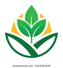 Green Plant Cultivation Logo Design Vector - Eco-Friendly Concept for Branding.Perfect for agriculture, organic farming, gardening, and sustainable business branding.