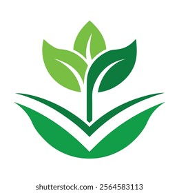 Green Plant Cultivation Logo Design Vector - Eco-Friendly Concept for Branding.Perfect for agriculture, organic farming, gardening, and sustainable business branding.