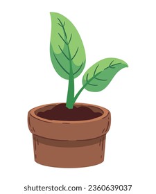 green plant design vector isolated