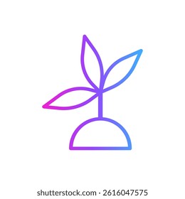 Green Plant Environment Icon. Eco Nature Symbol for Sustainability, Ecology, and Organic Living.