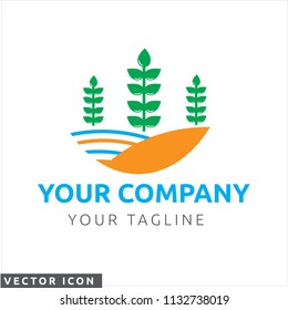 Green Plant Field Logo/Icon