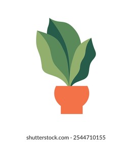 green plant flat vector element