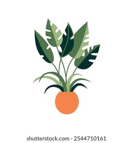 green plant flat vector element
