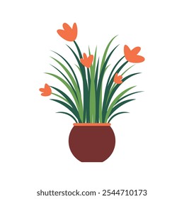 green plant flat vector element