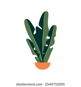 green plant flat vector element