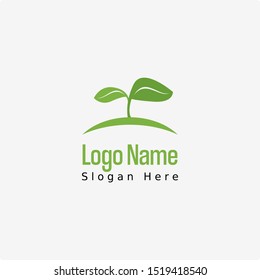 Green Plant Herbal Leaf Logo Design