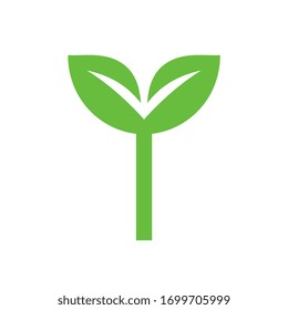Green plant icon design, simple vector illustration