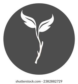 green plant icon on a white background vector