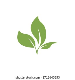Green plant icon. Symbol of ecology. Simple vector illustration.