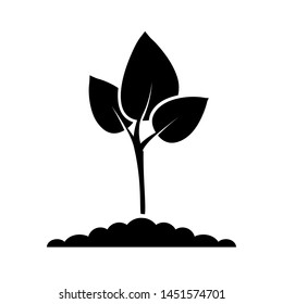 Green plant icon vector. Plant illustration symbol. Tree symbol or logo.