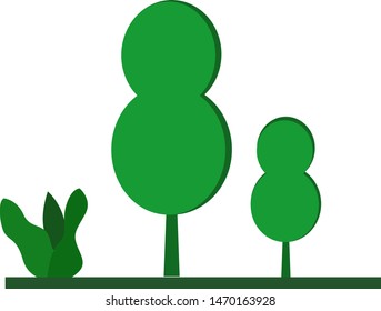 green plant icon vector, plant illustration design.