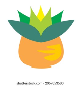 green plant illustration vector, colorful  , funny for kids or te others. 