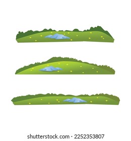 Imagen vectorial del paisaje vegetal verde