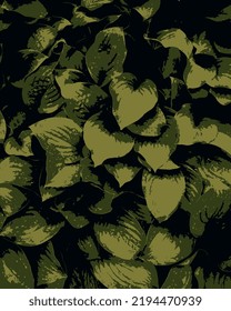 Green Plant Leaf Texture Pattern Vector Illustration for graphics design, fabric, background, print tee and other uses.