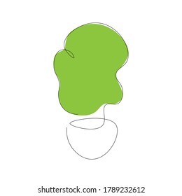 Grüne Pflanzenteile. Vektorgrafik