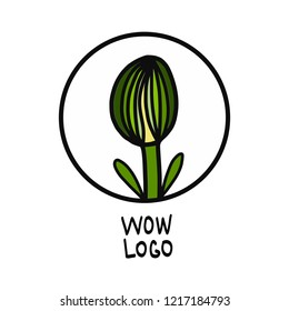 Green plant logo for business and garden design