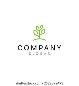 design vetorial de modelo de logotipo de planta verde