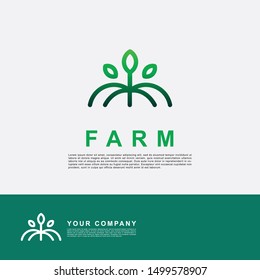 Green plant nature logo vector illustration