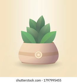 planta verde en una olla