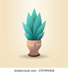 planta verde en una olla