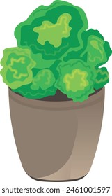 Eine grüne Pflanze im Topf, Blumentopf-Illustration