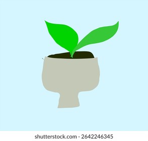 green plant in pot go green
