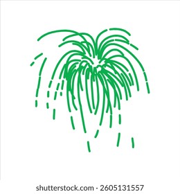 Green plant with soft strokes