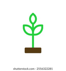 Green plant sprout icon. Concept of growth, ecology, and new life.