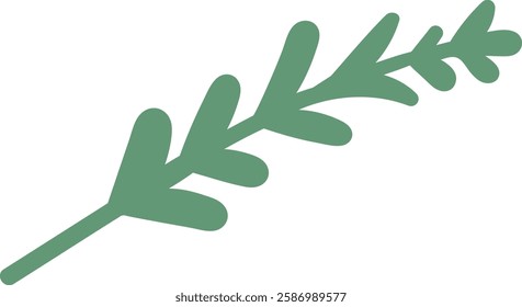 Green plant stem vector illustration