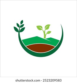 GREEN PLANTATION ICON VECTOR ILLUSTRATION SYMBOL DESIGN