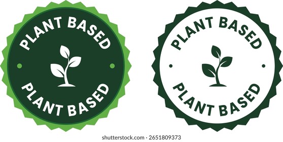 Diseño de ícono verde basado en plantas: etiqueta de Vector para ingredientes naturales, veganos y orgánicos utilizados en alimentos ecológicos, cosméticos y marcas de empaques sostenibles.