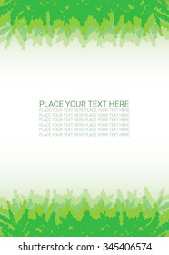 Green plants frame with place for your text. Vector illustration for your graphic design.