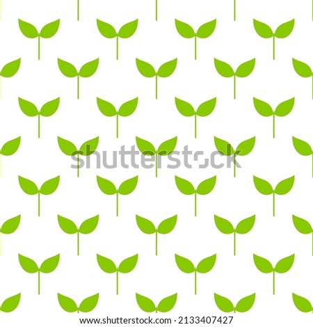 Green plants seedlings seamless pattern. Vector illustration.