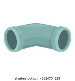 Green plastic pipe elbow connecting two sides, essential for plumbing and construction projects