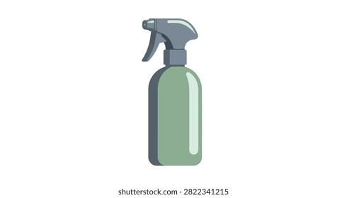 green plastic spray bottle with gray trigger nozzle used for spraying liquids in cleaning and gardening tasks