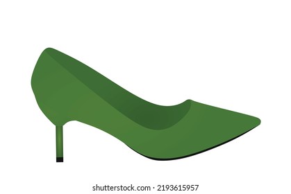 Zapato verde. ilustración vectorial