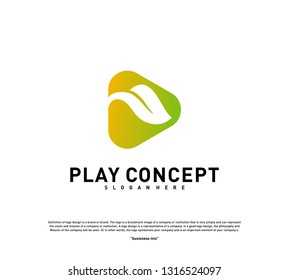 Green Play logo design concept. Nature Play logo vector template. Symbol icon