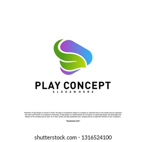 Green Play logo design concept. Nature Play logo vector template. Symbol icon