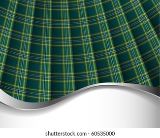 Green pleated tartan for background/horizontal