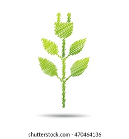 Green Plug Power Consumption concept