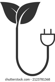 Green Plug Power Consumption Icon