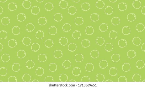Green plum pattern wallpaper. Green plum doodle symbol.