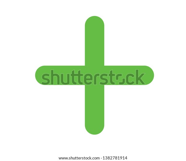 Green Plus Sign Made Adobe Illustrator Stock Vector Royalty Free