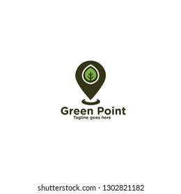 Green Point Logo Design. Logo Design for Green Place Icon
