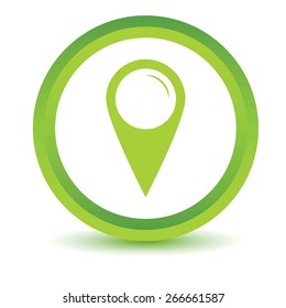 Green Pointer icon on a white background. Vector illustration