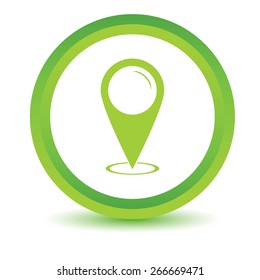 Green Pointer icon on a white background. Vector illustration