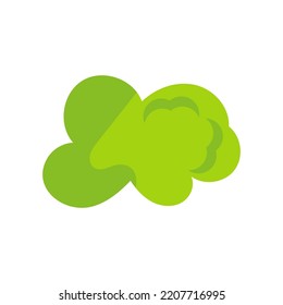 Green poison gas. Toxic icon and polluted cloud. Dangerous dust and thick radiation fog. Death vapor and death smoke vector illustration concept. Mist dust industrial