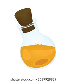 Green poison glass. vector illustration