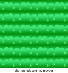 Green poisoned water drops seamless vector texture or pattern